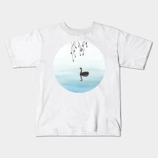 Watercolor swan Kids T-Shirt